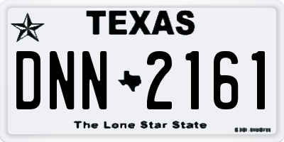 TX license plate DNN2161