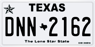TX license plate DNN2162