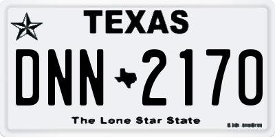 TX license plate DNN2170
