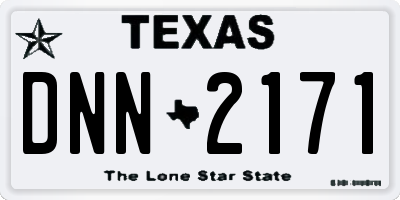 TX license plate DNN2171