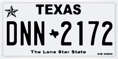 TX license plate DNN2172