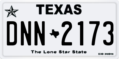 TX license plate DNN2173