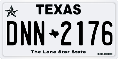 TX license plate DNN2176