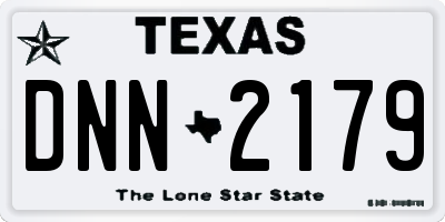 TX license plate DNN2179