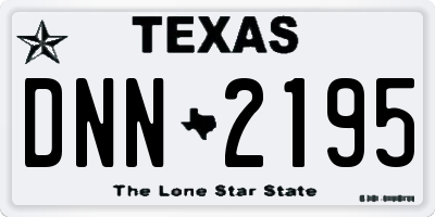 TX license plate DNN2195