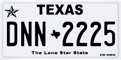 TX license plate DNN2225