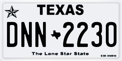 TX license plate DNN2230