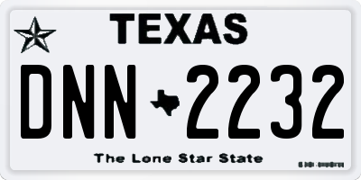 TX license plate DNN2232