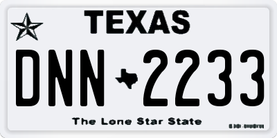 TX license plate DNN2233