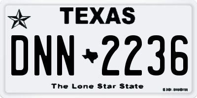 TX license plate DNN2236