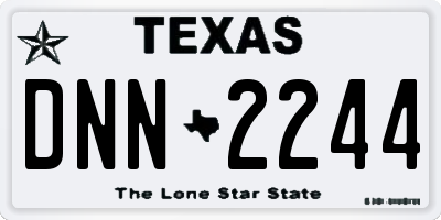 TX license plate DNN2244