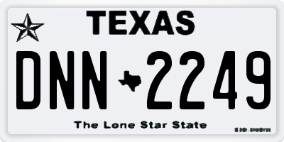 TX license plate DNN2249