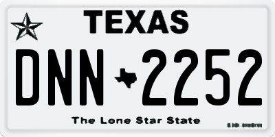 TX license plate DNN2252
