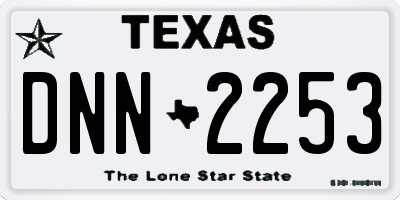 TX license plate DNN2253