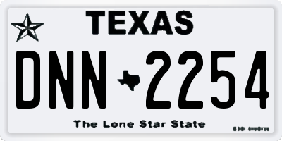 TX license plate DNN2254
