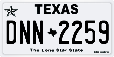 TX license plate DNN2259