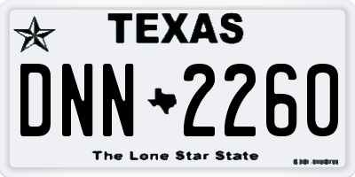 TX license plate DNN2260