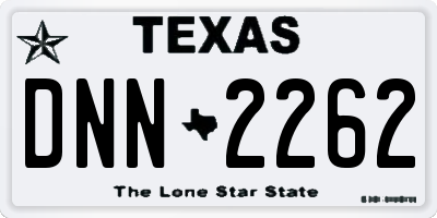 TX license plate DNN2262
