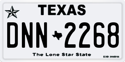 TX license plate DNN2268
