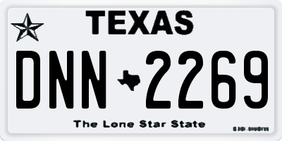 TX license plate DNN2269