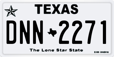 TX license plate DNN2271