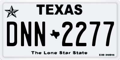 TX license plate DNN2277