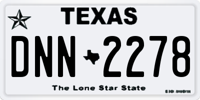 TX license plate DNN2278