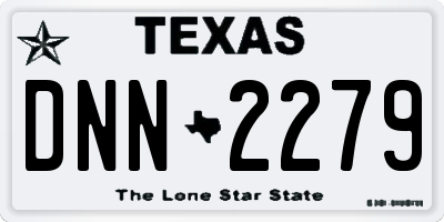 TX license plate DNN2279