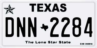 TX license plate DNN2284