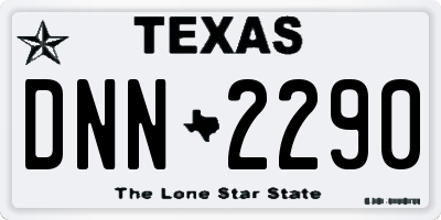 TX license plate DNN2290
