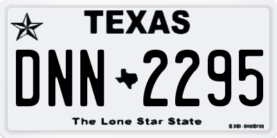 TX license plate DNN2295