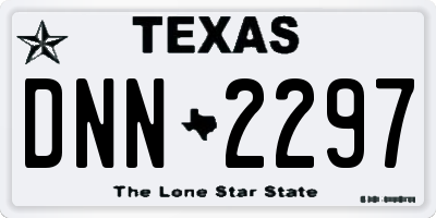 TX license plate DNN2297
