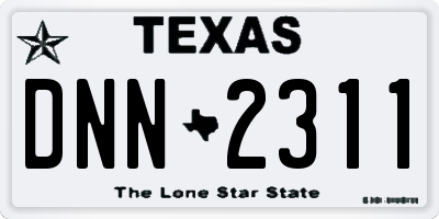 TX license plate DNN2311