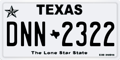 TX license plate DNN2322