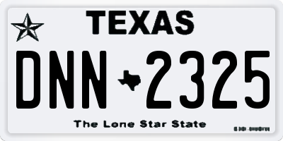 TX license plate DNN2325