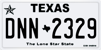 TX license plate DNN2329