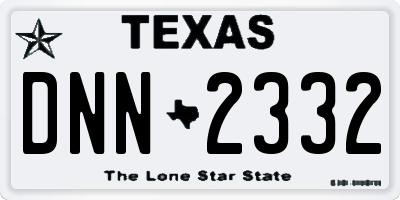 TX license plate DNN2332