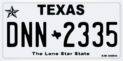 TX license plate DNN2335