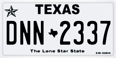 TX license plate DNN2337