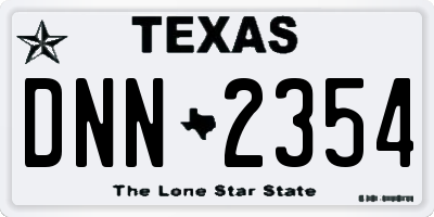 TX license plate DNN2354