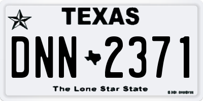TX license plate DNN2371