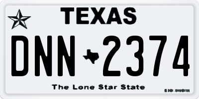 TX license plate DNN2374