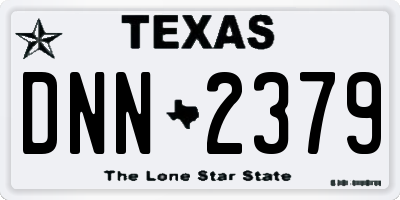 TX license plate DNN2379