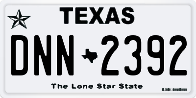 TX license plate DNN2392