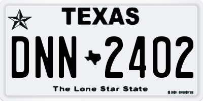 TX license plate DNN2402