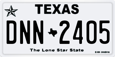 TX license plate DNN2405