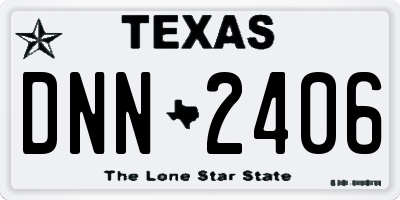 TX license plate DNN2406