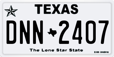 TX license plate DNN2407