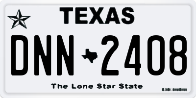 TX license plate DNN2408