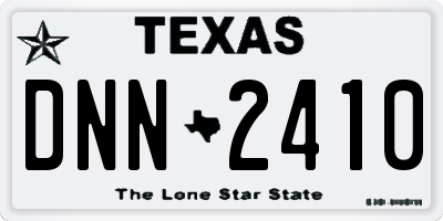TX license plate DNN2410